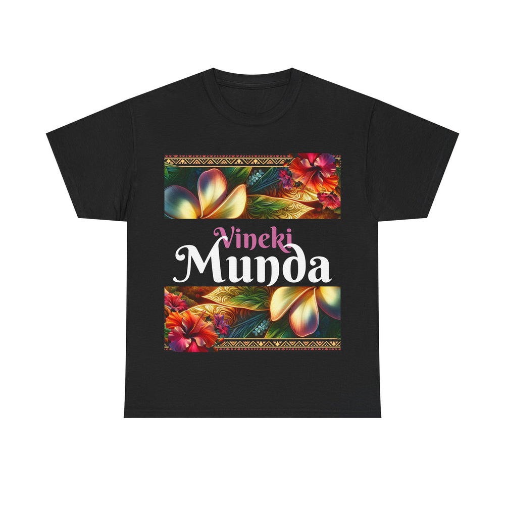 Vineki Munda Tropical Floral Unisex Heavy Cotton Tee