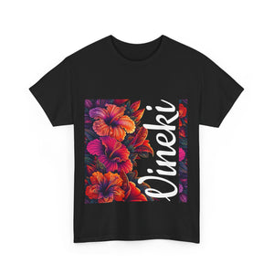 Vineki Vibrant Floral Unisex Heavy Cotton Tee - 'Wineki Munda' Design for Nature Lovers
