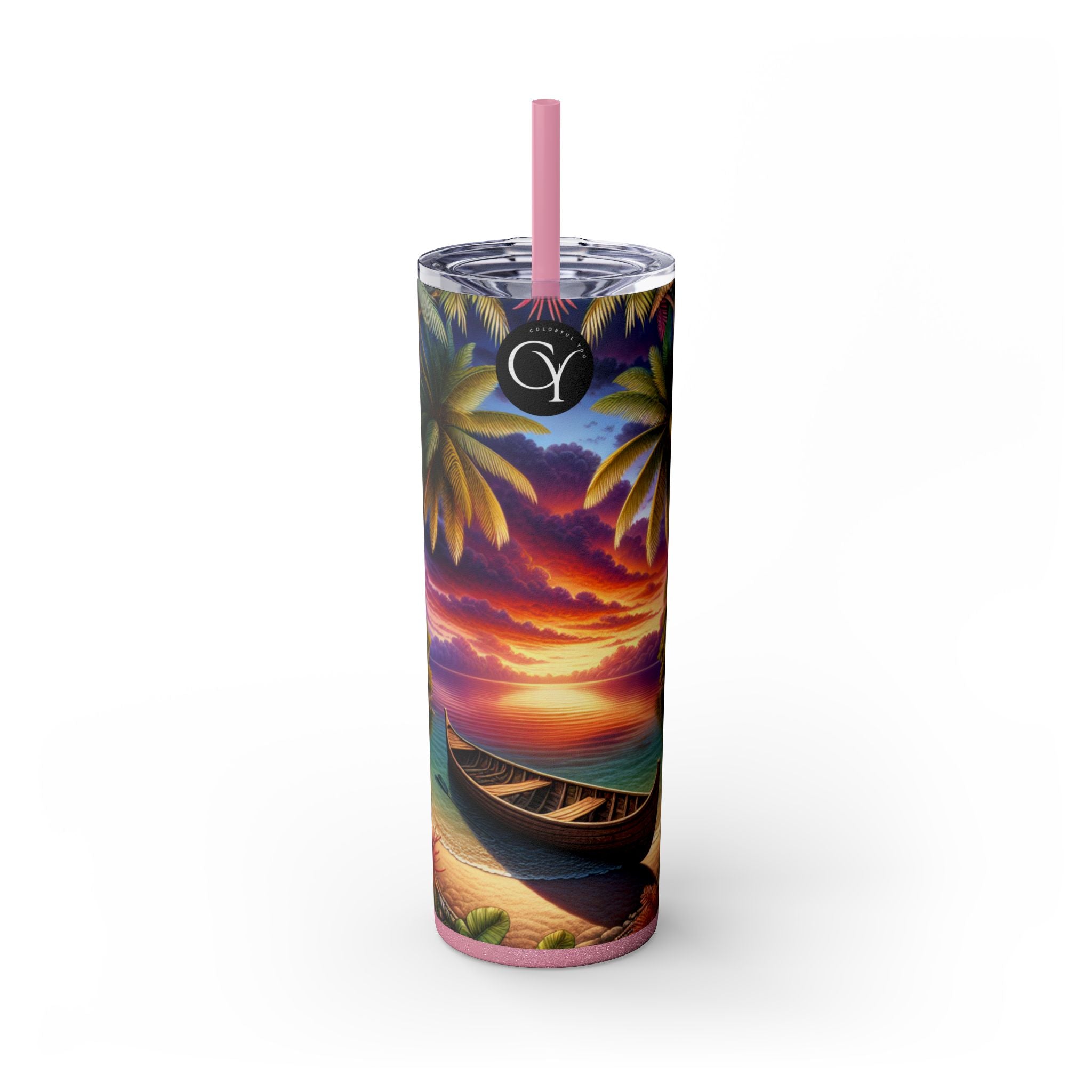 Skinny Tumbler with Straw, 20oz
