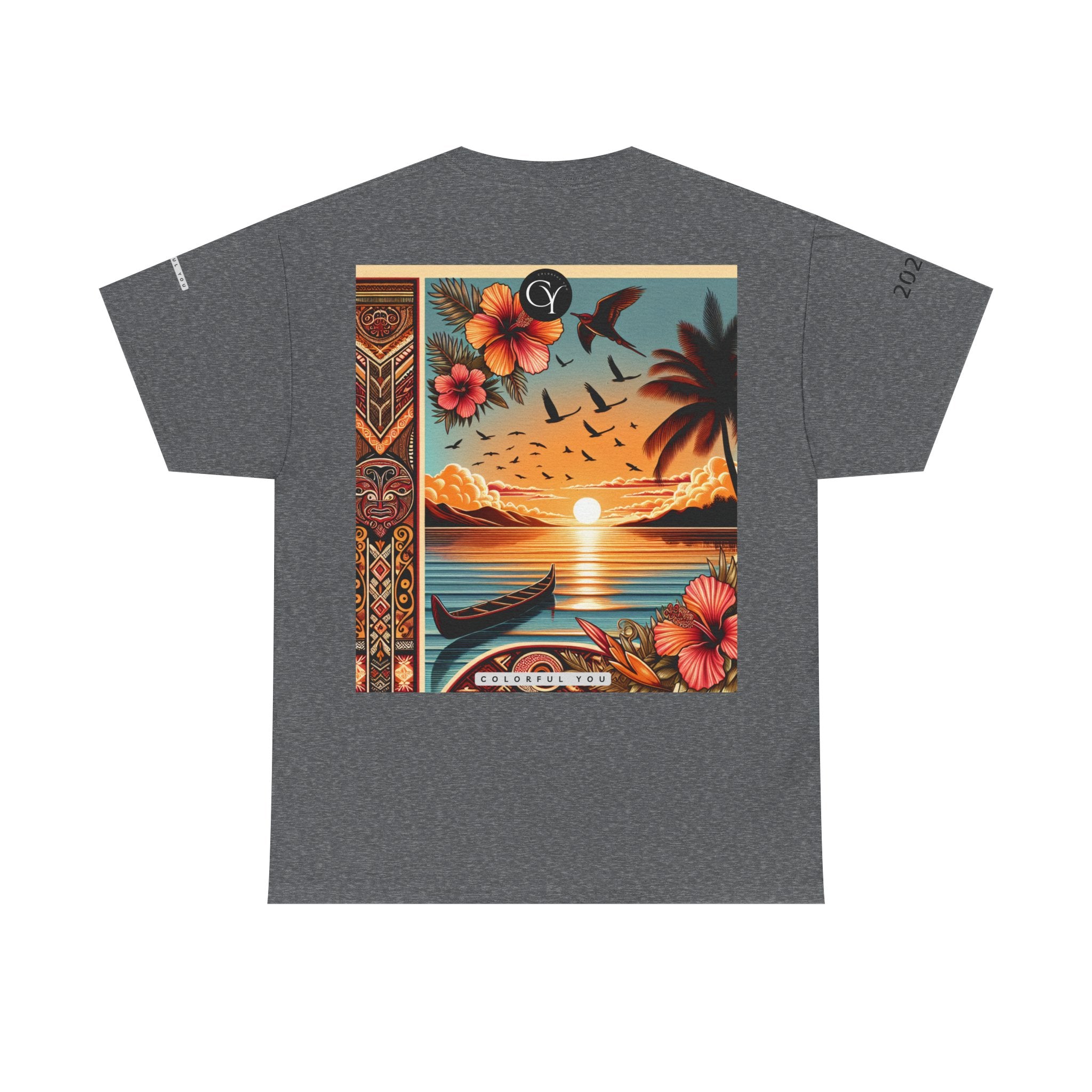 Tropical Vibes Tee, Relaxed Summer Shirt, Beach Wear, Unisex Cotton Tee, Nature Lover Gift, Vacation Outfit