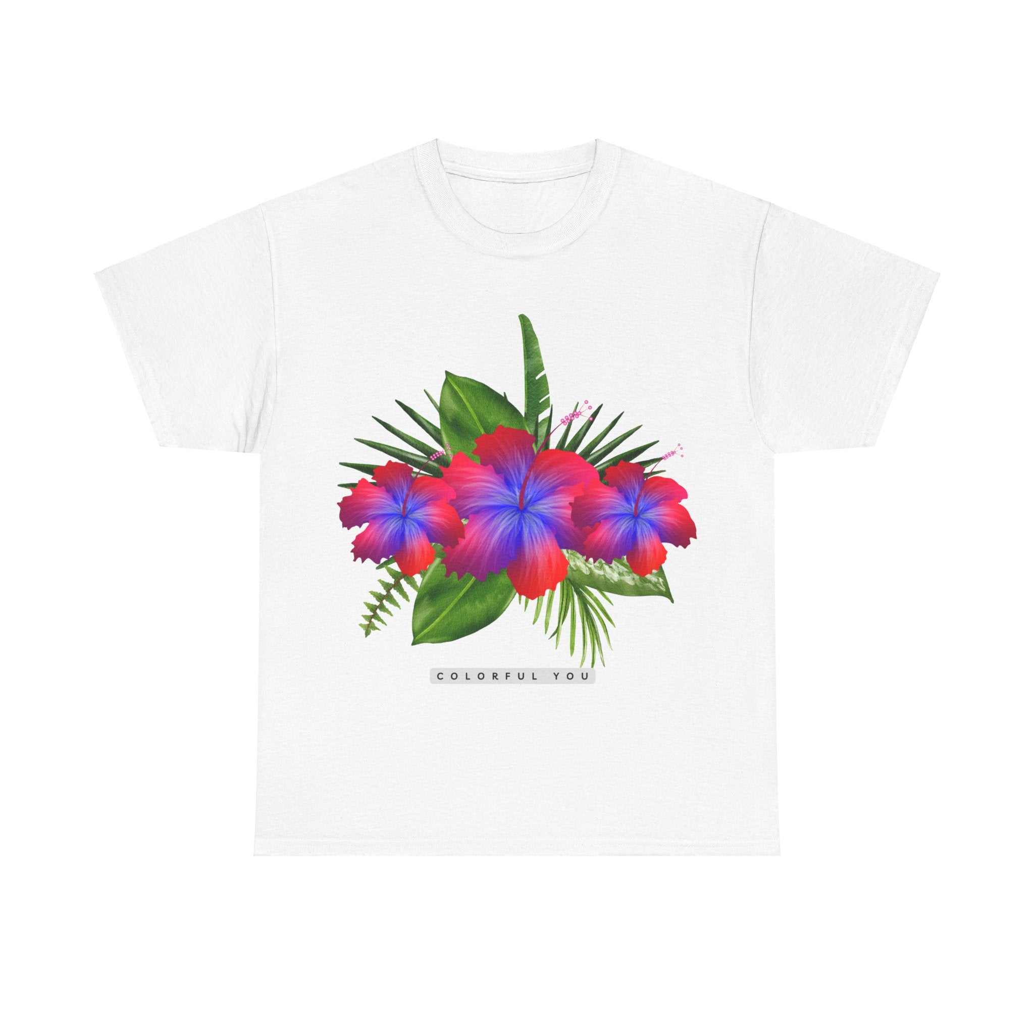 Unisex Heavy Cotton Hibiscus Tee – Classic Fit, Soft & Durable Fabric.