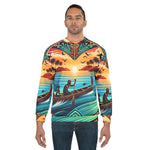 Tropical Sunset Unisex Sweatshirt - Island Vibes Design for Relaxation and Adventure