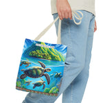 Colorful Ocean Turtle Tote Bag - Eco-Friendly Beach Bag for Nature Lovers