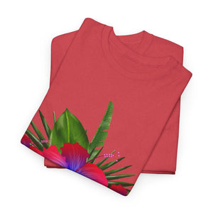 Unisex Heavy Cotton Hibiscus Tee – Classic Fit, Soft & Durable Fabric.