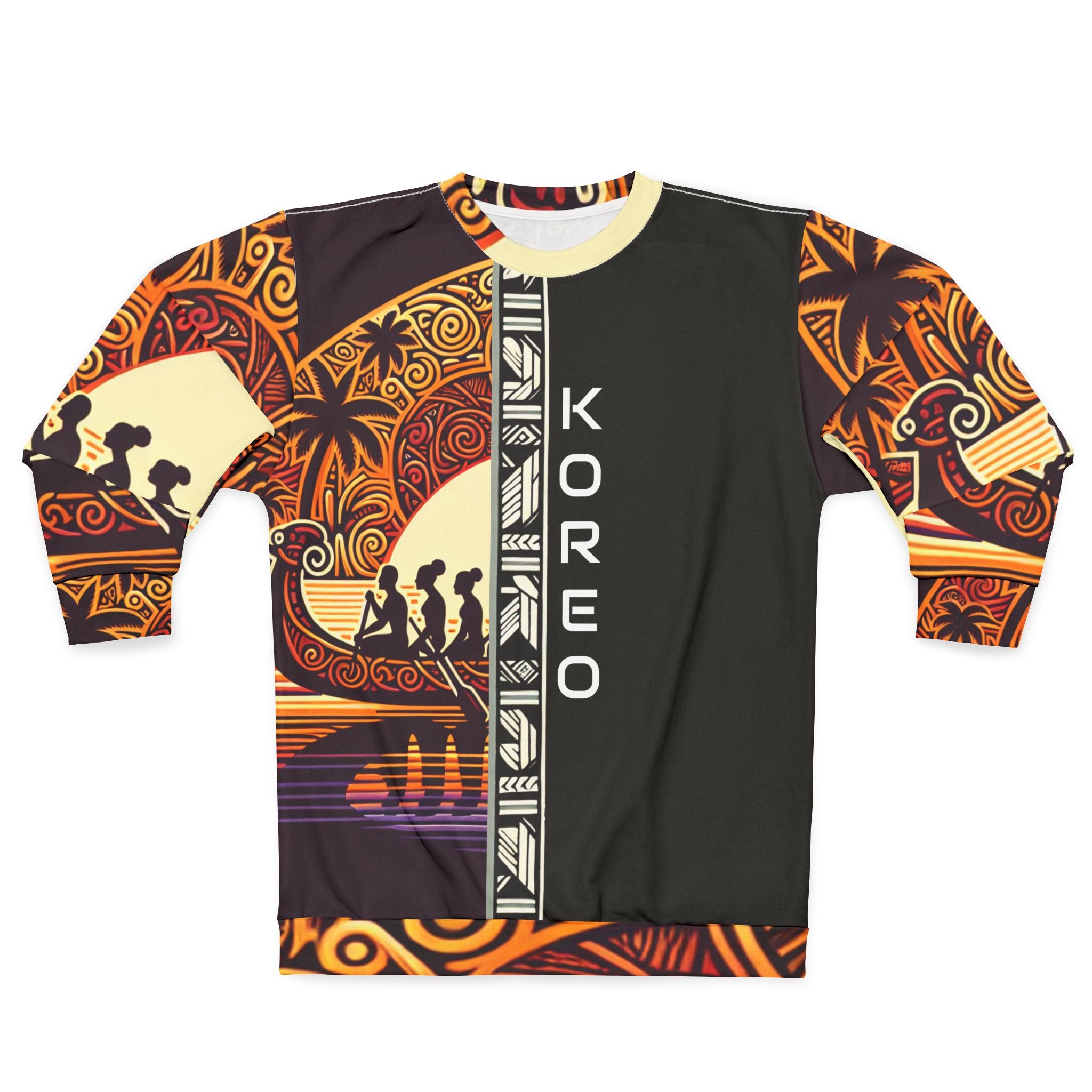 Koreo Unisex Sweatshirt - Vibrant Polynesian Art Design