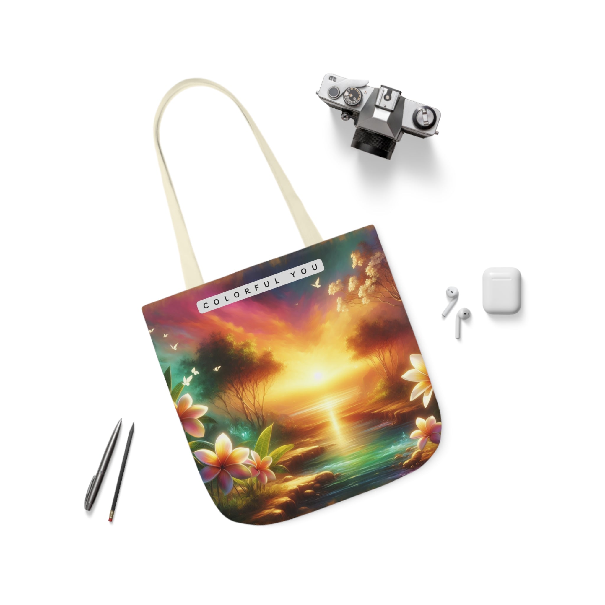 Canvas Tote Bag, 5-Color Straps