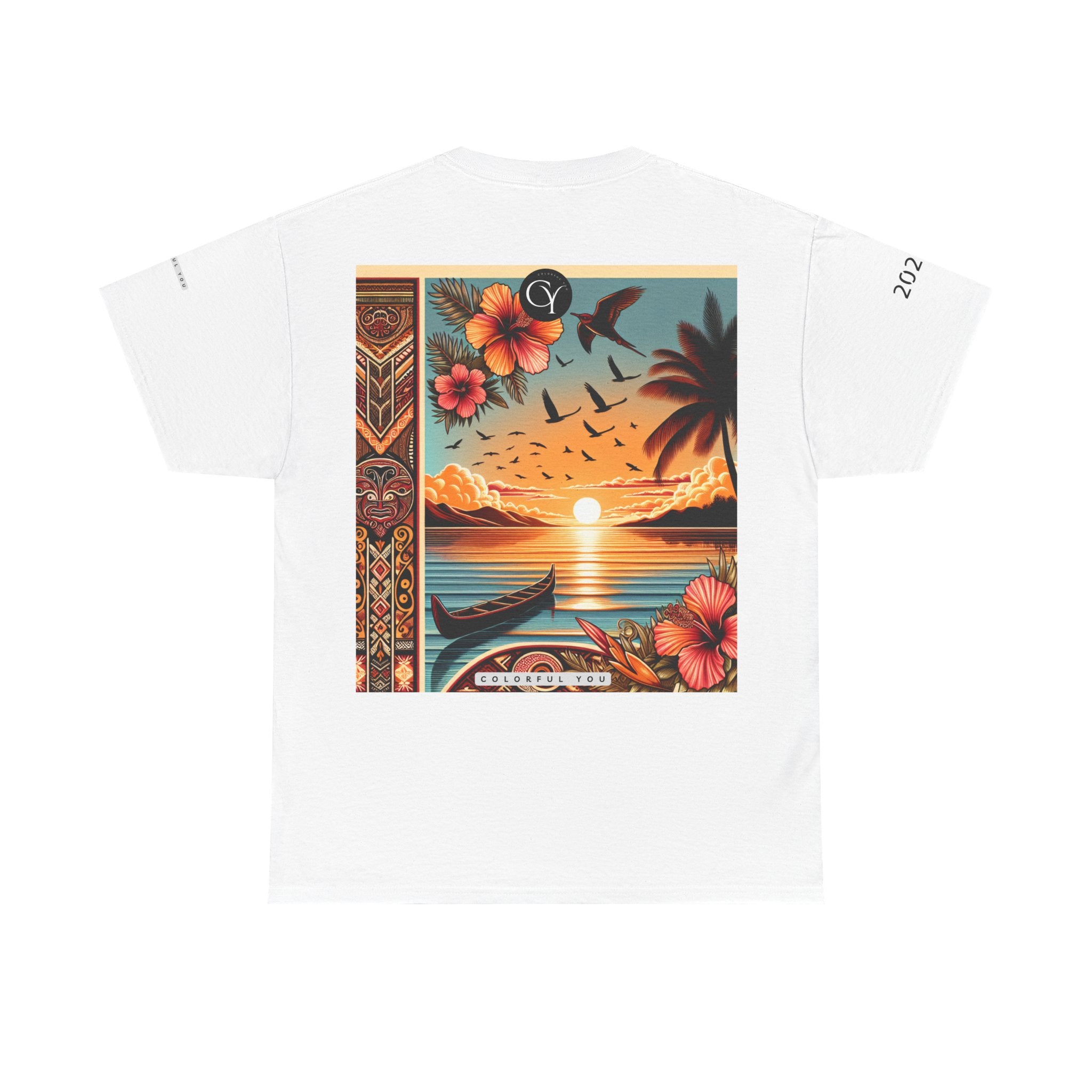 Tropical Vibes Tee, Relaxed Summer Shirt, Beach Wear, Unisex Cotton Tee, Nature Lover Gift, Vacation Outfit