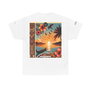 Tropical Vibes Tee, Relaxed Summer Shirt, Beach Wear, Unisex Cotton Tee, Nature Lover Gift, Vacation Outfit