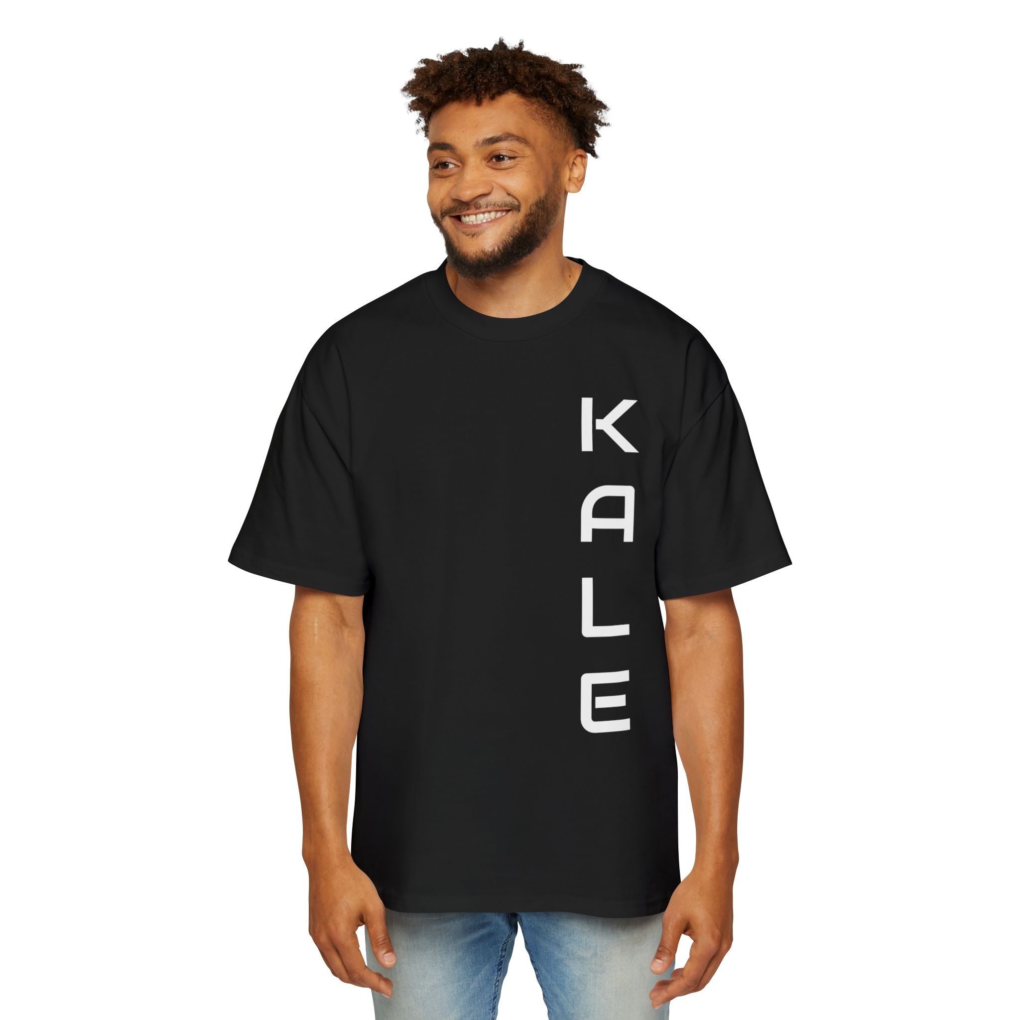 Kale Graphic Tee for Eco-Friendly Living - Mens Oversized Heavy Premium