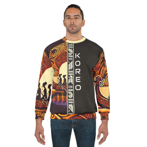 Koreo Unisex Sweatshirt - Vibrant Polynesian Art Design