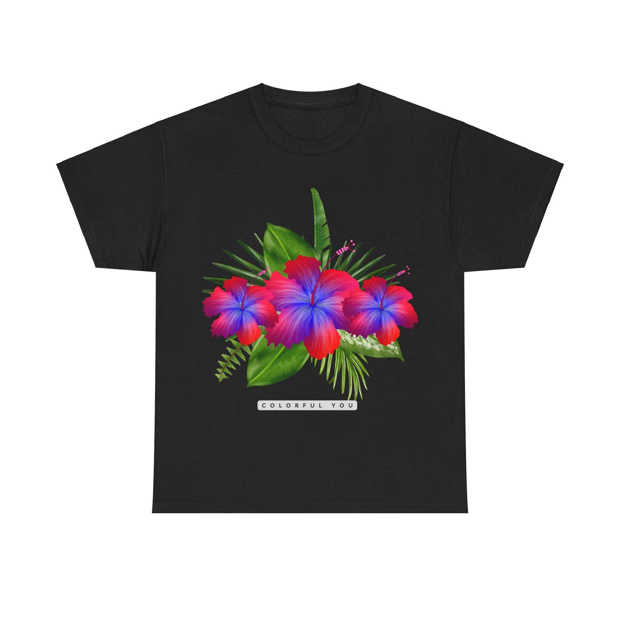 Unisex Heavy Cotton Hibiscus Tee – Classic Fit, Soft & Durable Fabric.