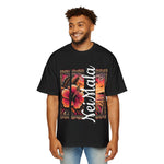 NeiMala Heavy Oversized Tee - Vibrant Floral Sunset Design