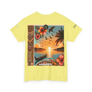 Tropical Vibes Tee, Relaxed Summer Shirt, Beach Wear, Unisex Cotton Tee, Nature Lover Gift, Vacation Outfit