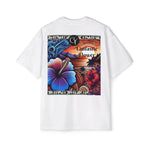 Lautastic Flower Oversized Tee  - Vibrant Floral Graphic T-Shirt