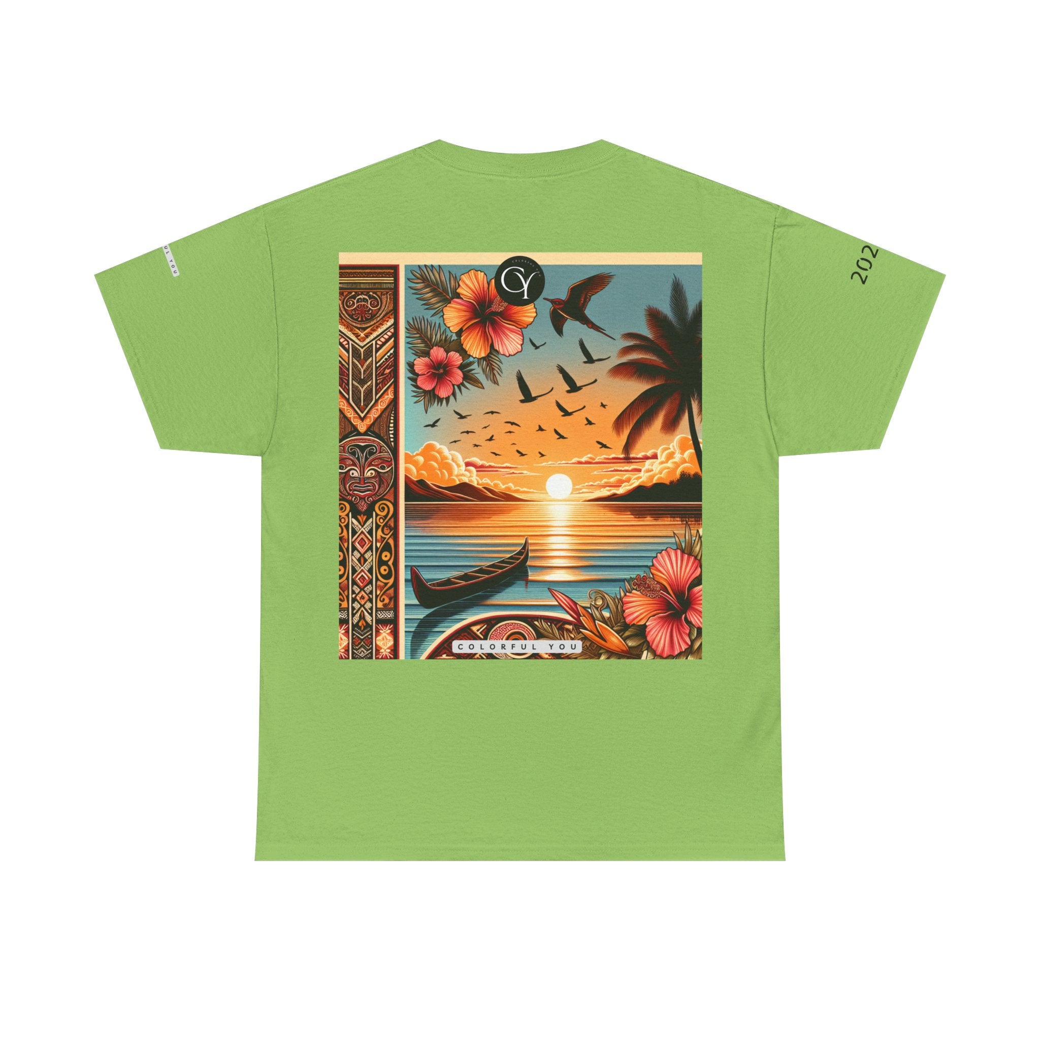 Tropical Vibes Tee, Relaxed Summer Shirt, Beach Wear, Unisex Cotton Tee, Nature Lover Gift, Vacation Outfit