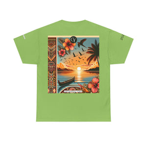 Tropical Vibes Tee, Relaxed Summer Shirt, Beach Wear, Unisex Cotton Tee, Nature Lover Gift, Vacation Outfit