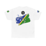 Solomon Islands Unisex Heavy Cotton Tee featuring Flag Design, Casual Wear, Gift for Him/Her, Perfect for Celebrations, Everyday Comfort