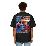 Lautastic Flower Oversized Tee  - Vibrant Floral Graphic T-Shirt