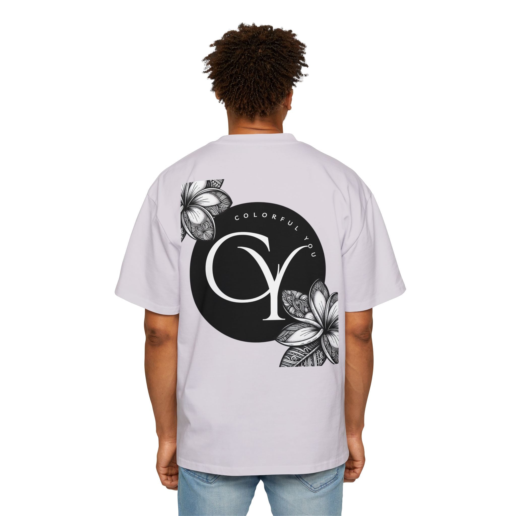 Tropical Love Oversized Premium Heavy Cotton Tee, Relaxed Fit T-Shirt, Gift for Him, Summer Style, Casual Wear, Unique Art Design