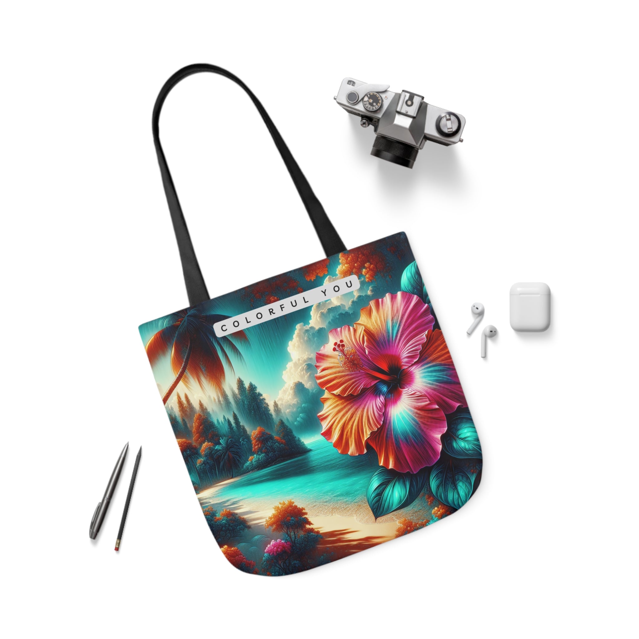 Canvas Tote Bag, 5-Color Straps