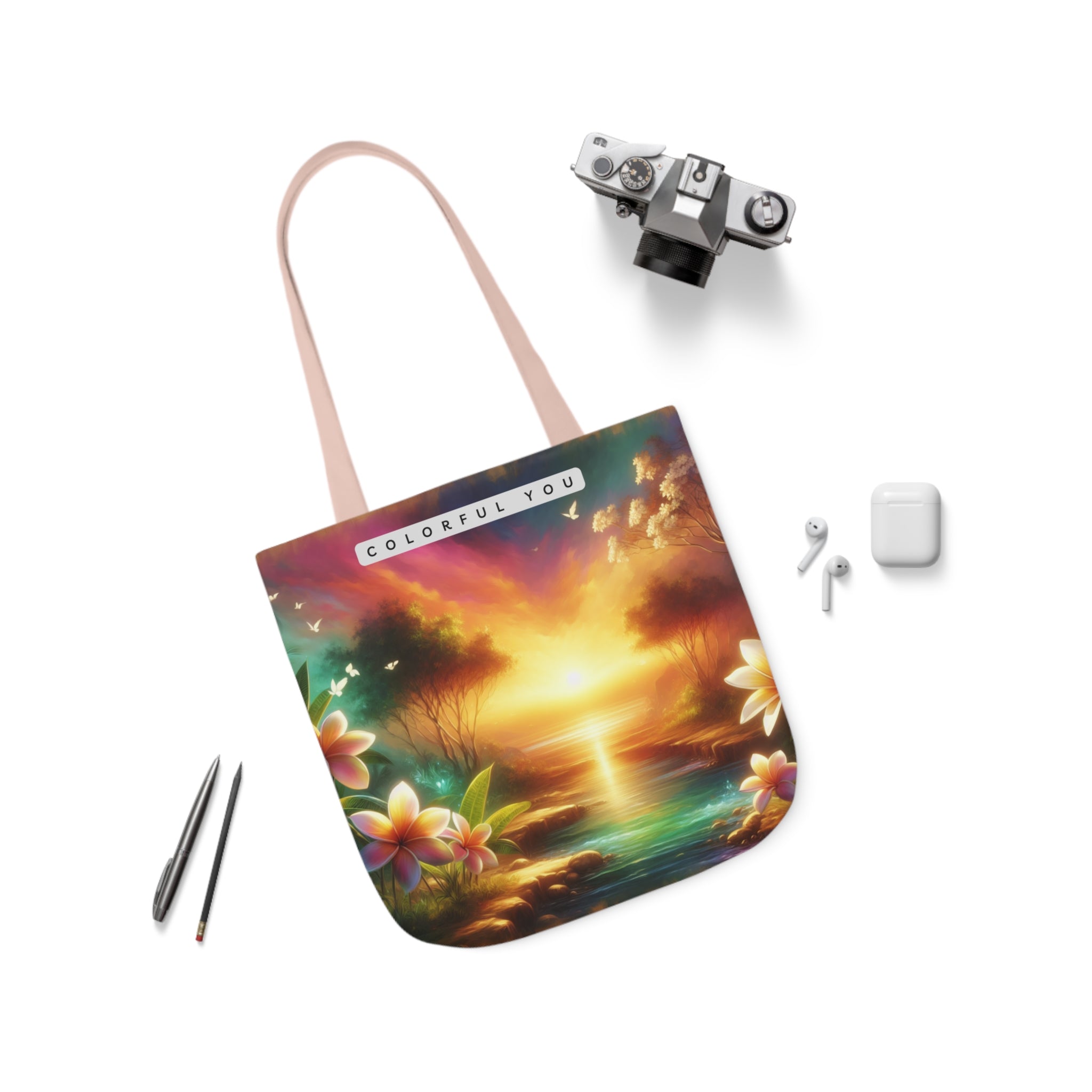 Canvas Tote Bag, 5-Color Straps