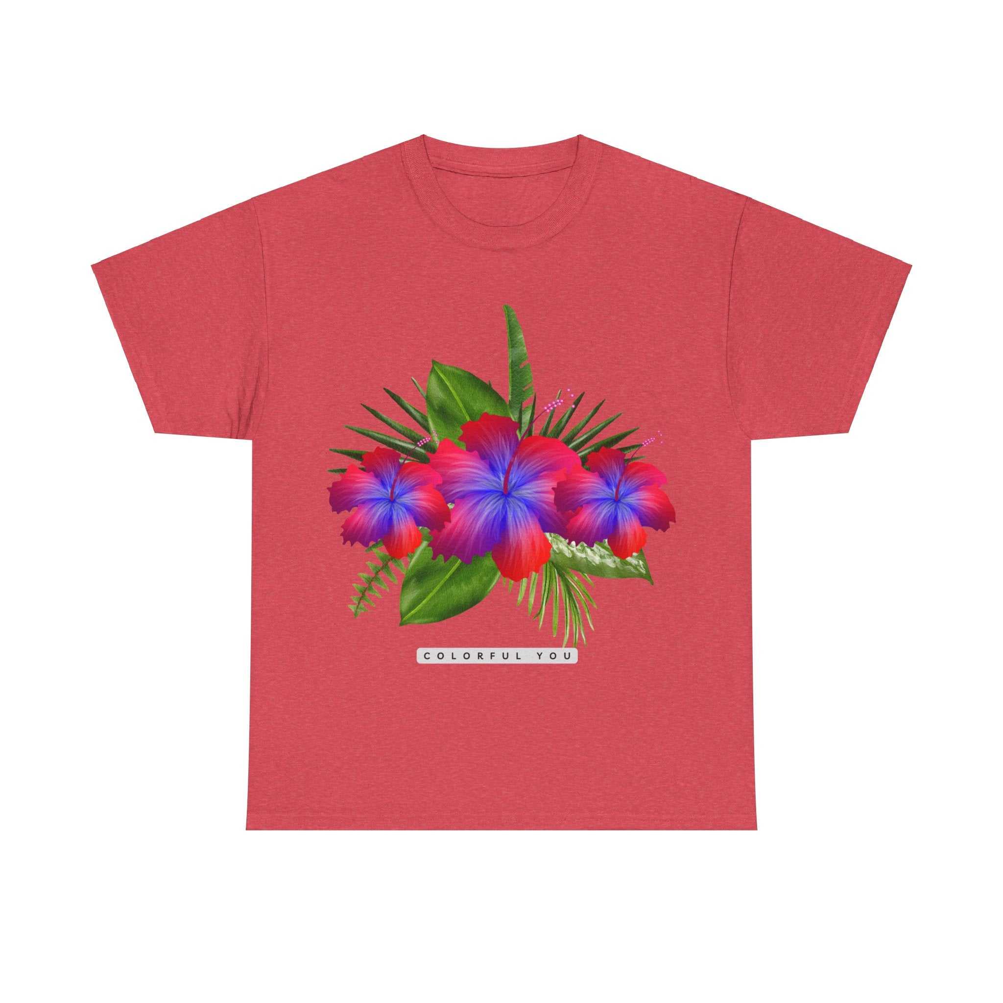 Unisex Heavy Cotton Hibiscus Tee – Classic Fit, Soft & Durable Fabric.