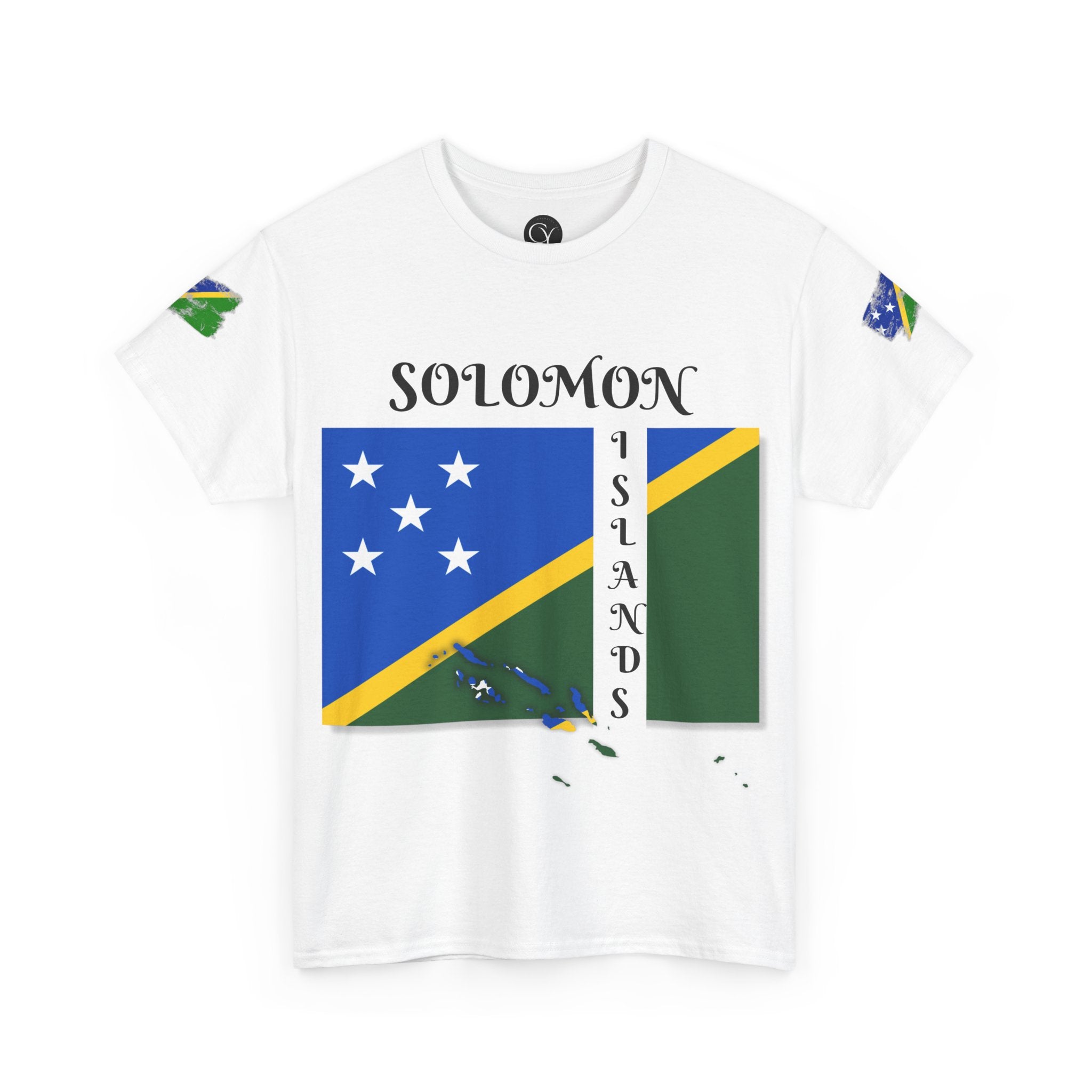 Solomon Islands Unisex Heavy Cotton Tee featuring Flag Design, Casual Wear, Gift for Him/Her, Perfect for Celebrations, Everyday Comfort