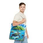 Colorful Ocean Turtle Tote Bag - Eco-Friendly Beach Bag for Nature Lovers