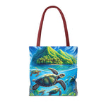 Colorful Ocean Turtle Tote Bag - Eco-Friendly Beach Bag for Nature Lovers