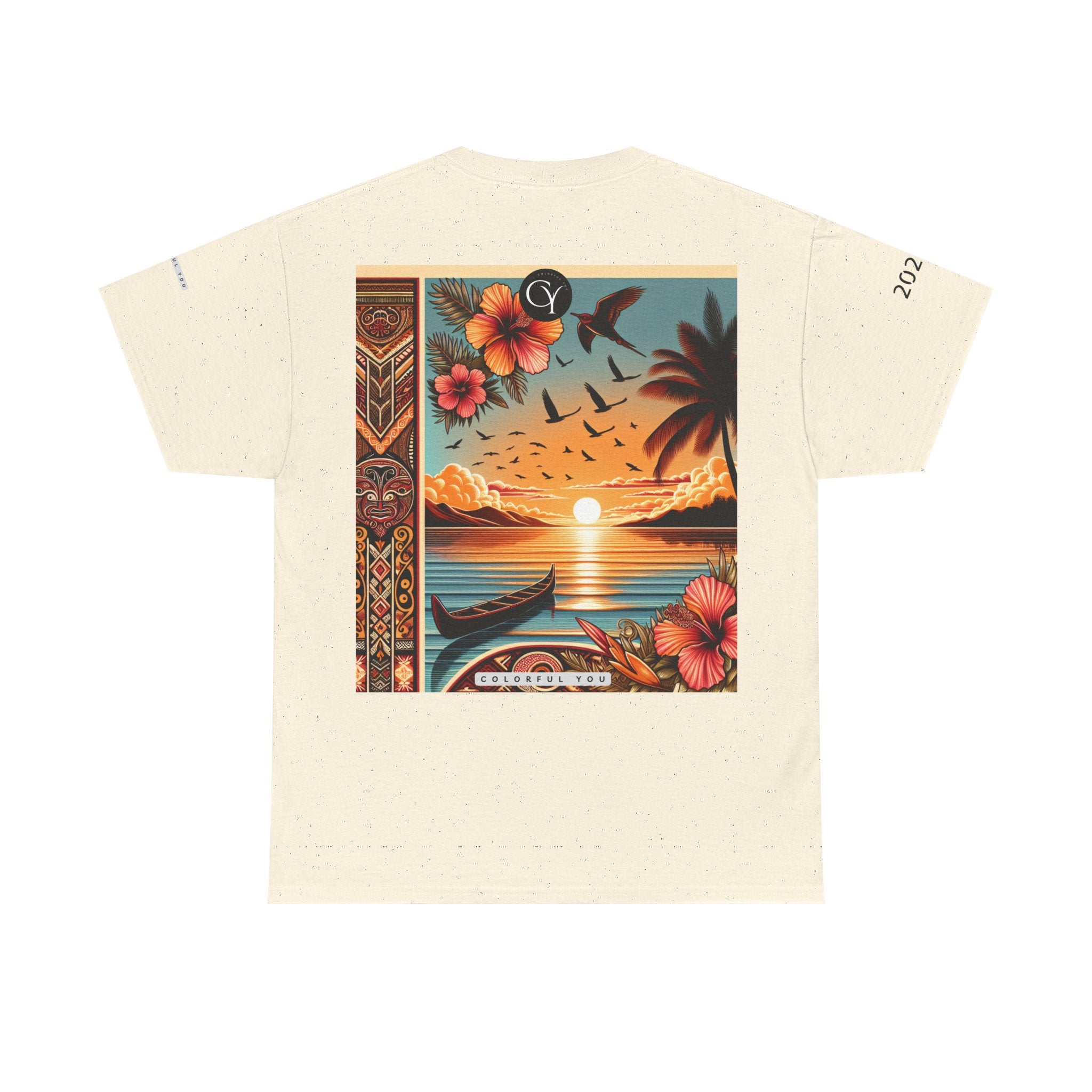 Tropical Vibes Tee, Relaxed Summer Shirt, Beach Wear, Unisex Cotton Tee, Nature Lover Gift, Vacation Outfit