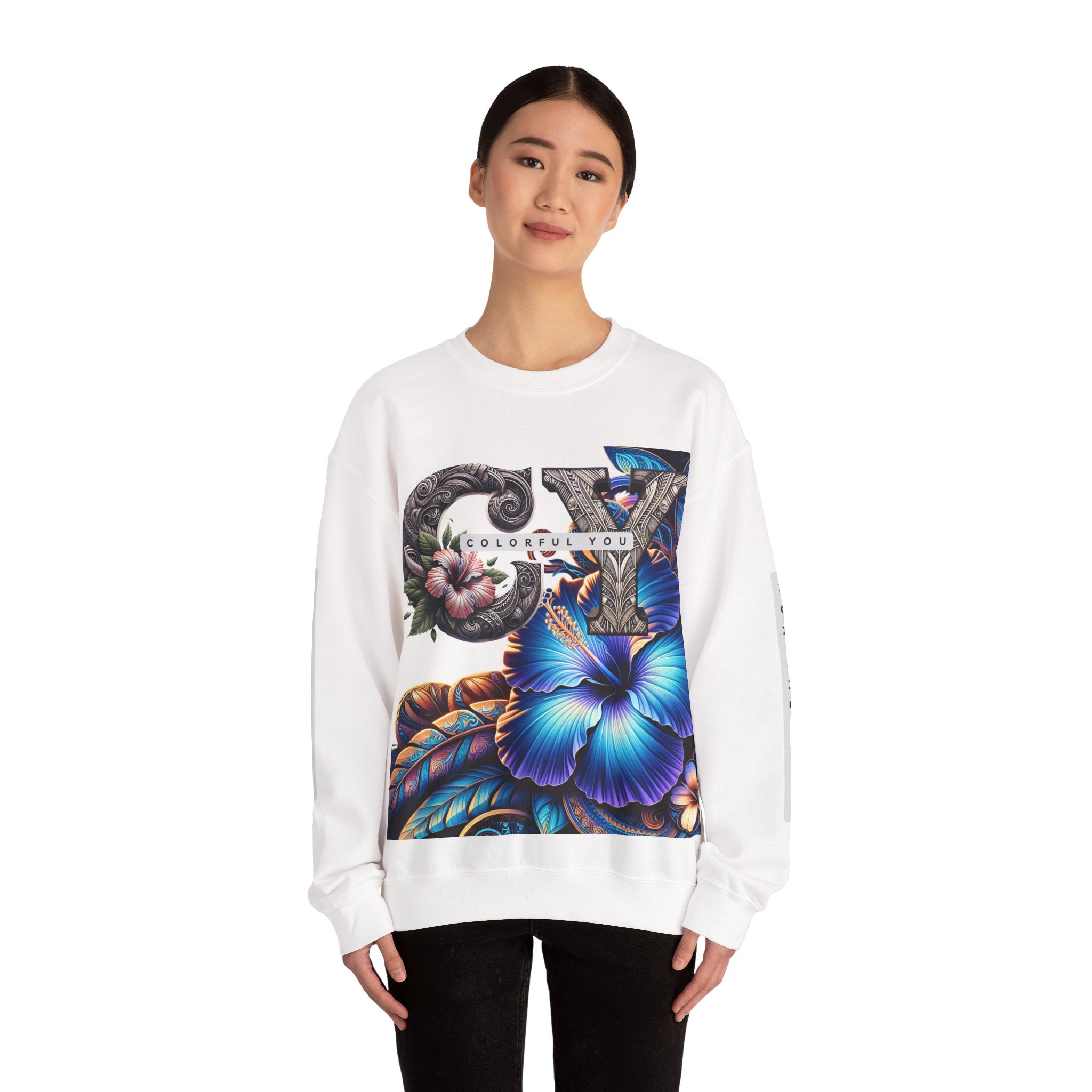 Colorful You Floral Sweatshirt | Unisex Heavy Blend™ Crewneck