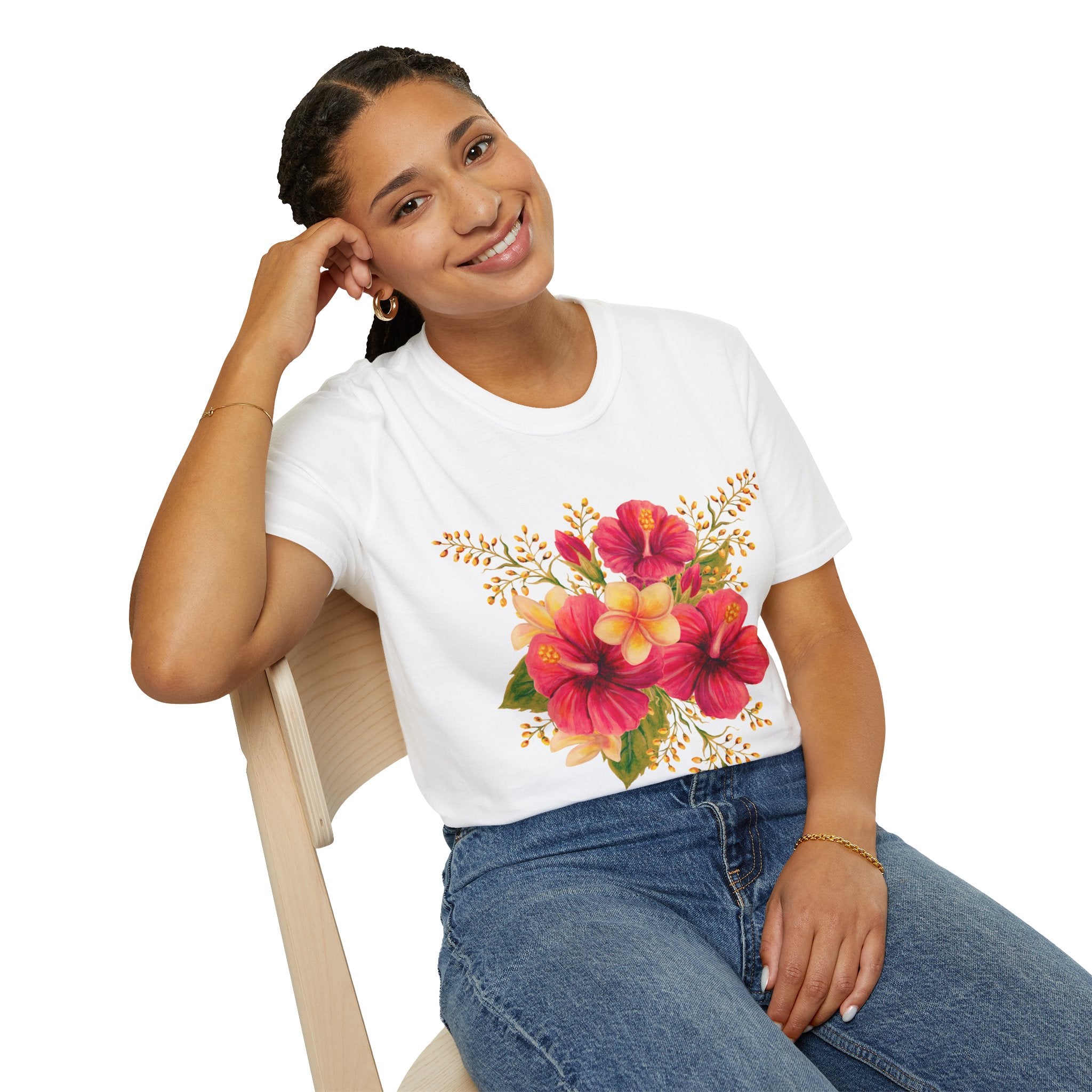 Unisex Softstyle Hibiscus T-Shirt