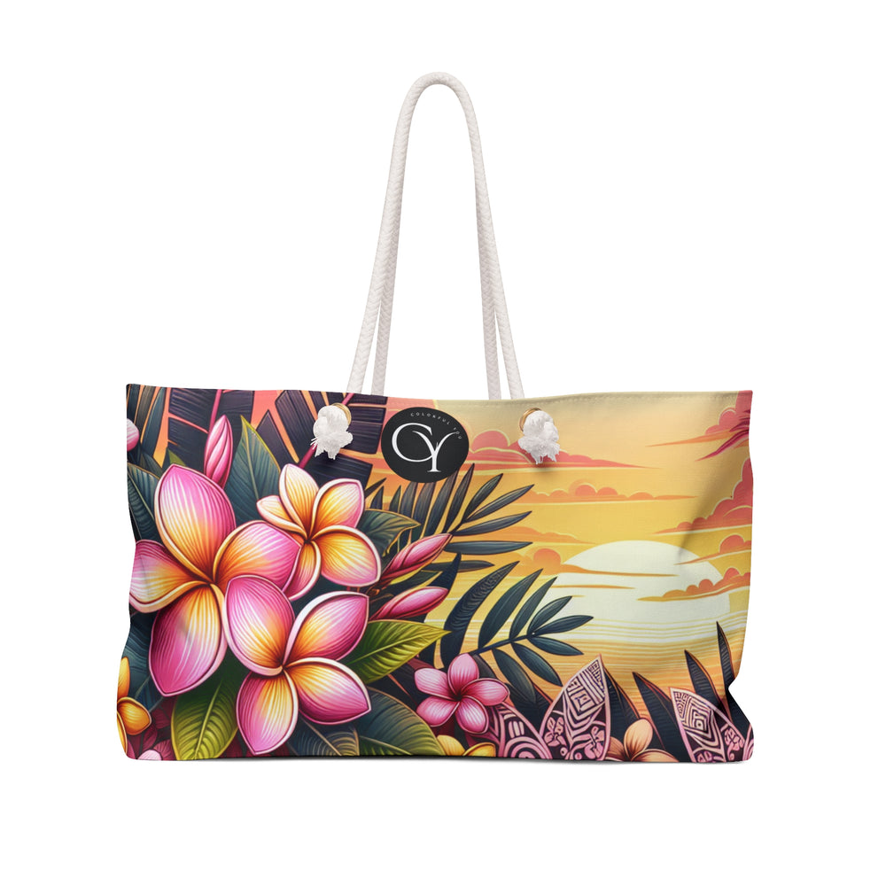 Tropical Floral Weekender Bag - Perfect for Getaways & Beach Days