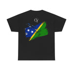 Solomon Islands Unisex Heavy Cotton Tee featuring Flag Design, Casual Wear, Gift for Him/Her, Perfect for Celebrations, Everyday Comfort