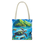 Colorful Ocean Turtle Tote Bag - Eco-Friendly Beach Bag for Nature Lovers