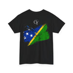 Solomon Islands Unisex Heavy Cotton Tee featuring Flag Design, Casual Wear, Gift for Him/Her, Perfect for Celebrations, Everyday Comfort