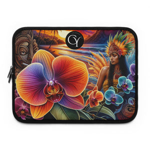Vibrant Floral Laptop Sleeve - Ethnic Artwork Design