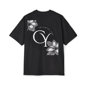 Tropical Love Oversized Premium Heavy Cotton Tee, Relaxed Fit T-Shirt, Gift for Him, Summer Style, Casual Wear, Unique Art Design