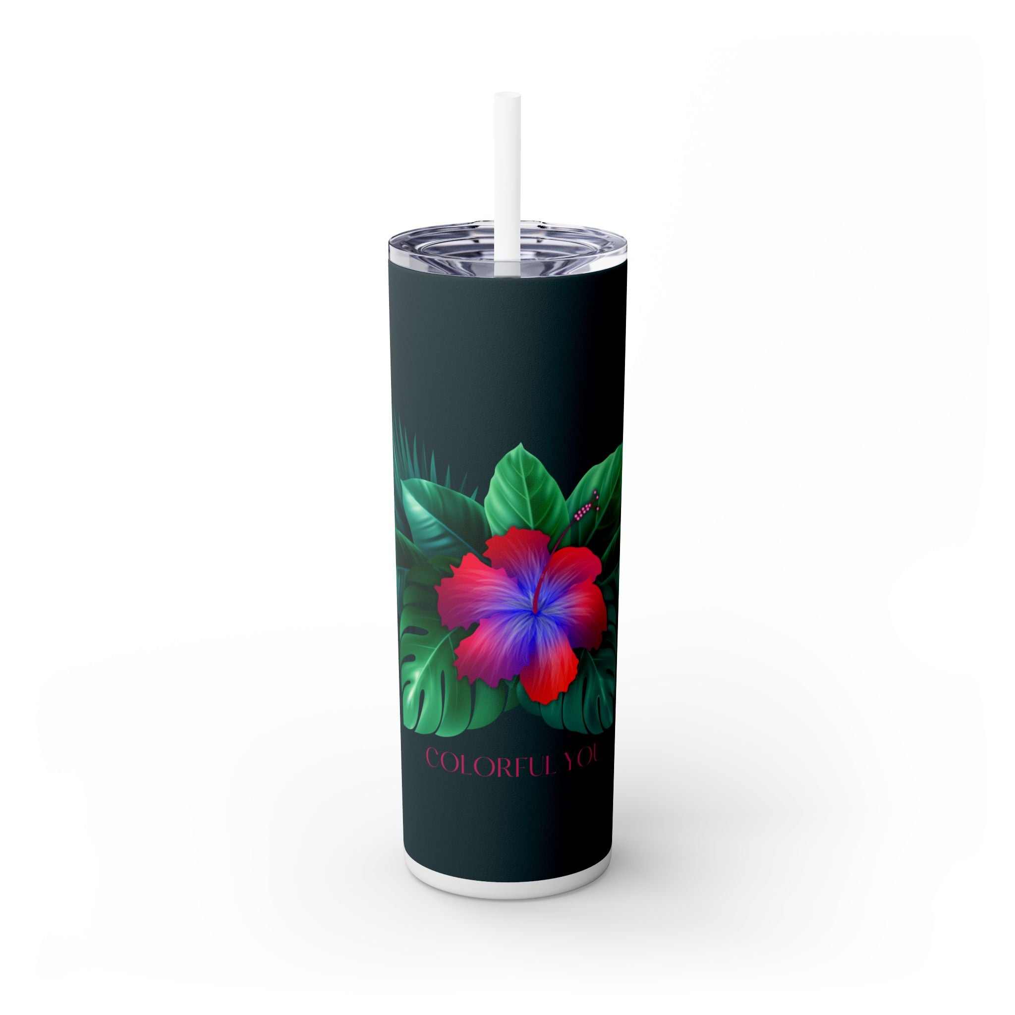 Skinny Tumbler with Straw, 20oz – Double-Wall Stainless Steel Design!.