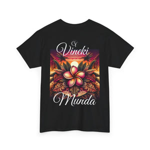 Vineki Munda Vibrant Floral Unisex Heavy Cotton Tee - 'Vineki Munda' Design