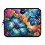 Laptop Sleeve Tropical Blue Hibiscus Sunset