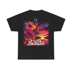 Vineki Vibrant Floral Unisex Heavy Cotton Tee - 'Wineki Munda' Design for Nature Lovers