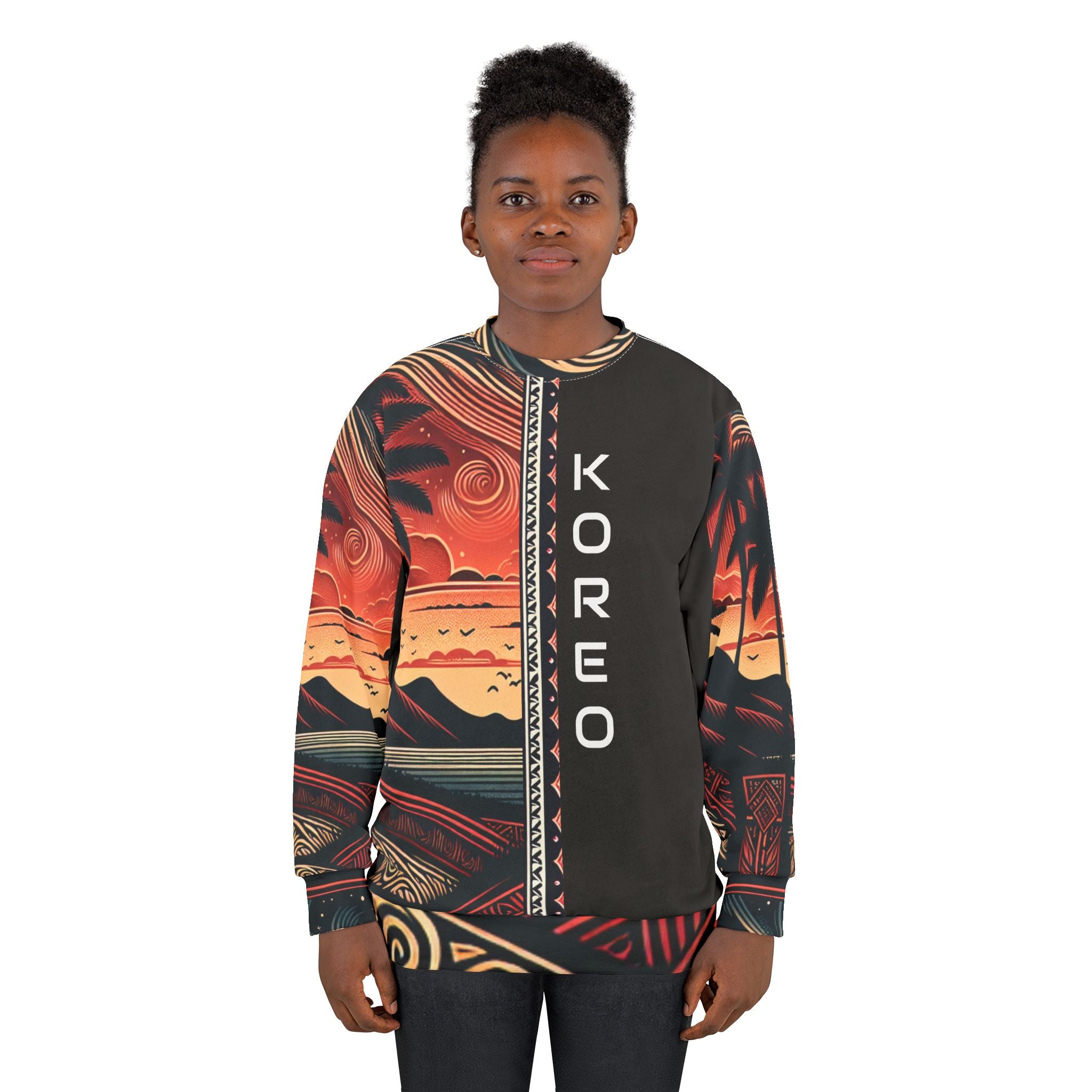 Koreo Tropical Sunset Unisex Sweatshirt | Cozy Beach Vibe | Perfect for Summer Days
