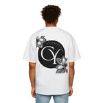 Tropical Love Oversized Premium Heavy Cotton Tee, Relaxed Fit T-Shirt, Gift for Him, Summer Style, Casual Wear, Unique Art Design