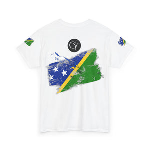 Solomon Islands Unisex Heavy Cotton Tee featuring Flag Design, Casual Wear, Gift for Him/Her, Perfect for Celebrations, Everyday Comfort