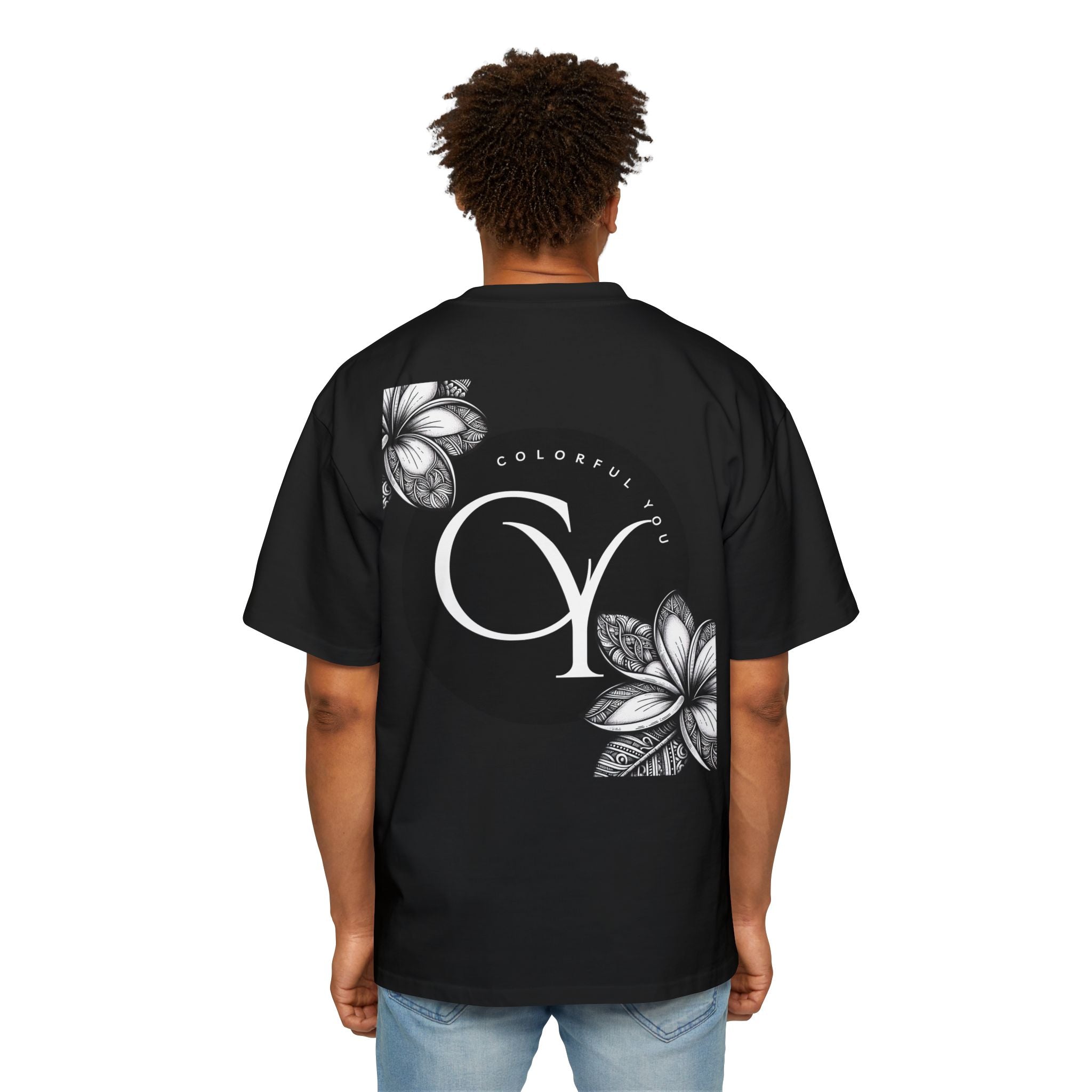 Tropical Love Oversized Premium Heavy Cotton Tee, Relaxed Fit T-Shirt, Gift for Him, Summer Style, Casual Wear, Unique Art Design