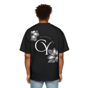 Tropical Love Oversized Premium Heavy Cotton Tee, Relaxed Fit T-Shirt, Gift for Him, Summer Style, Casual Wear, Unique Art Design