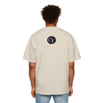 Tropical Blue Hibiscus Sunset Oversized Tee – Vibrant Floral Design