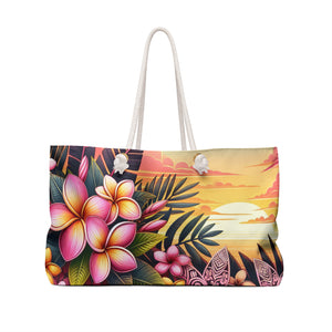 Tropical Floral Weekender Bag - Perfect for Getaways & Beach Days