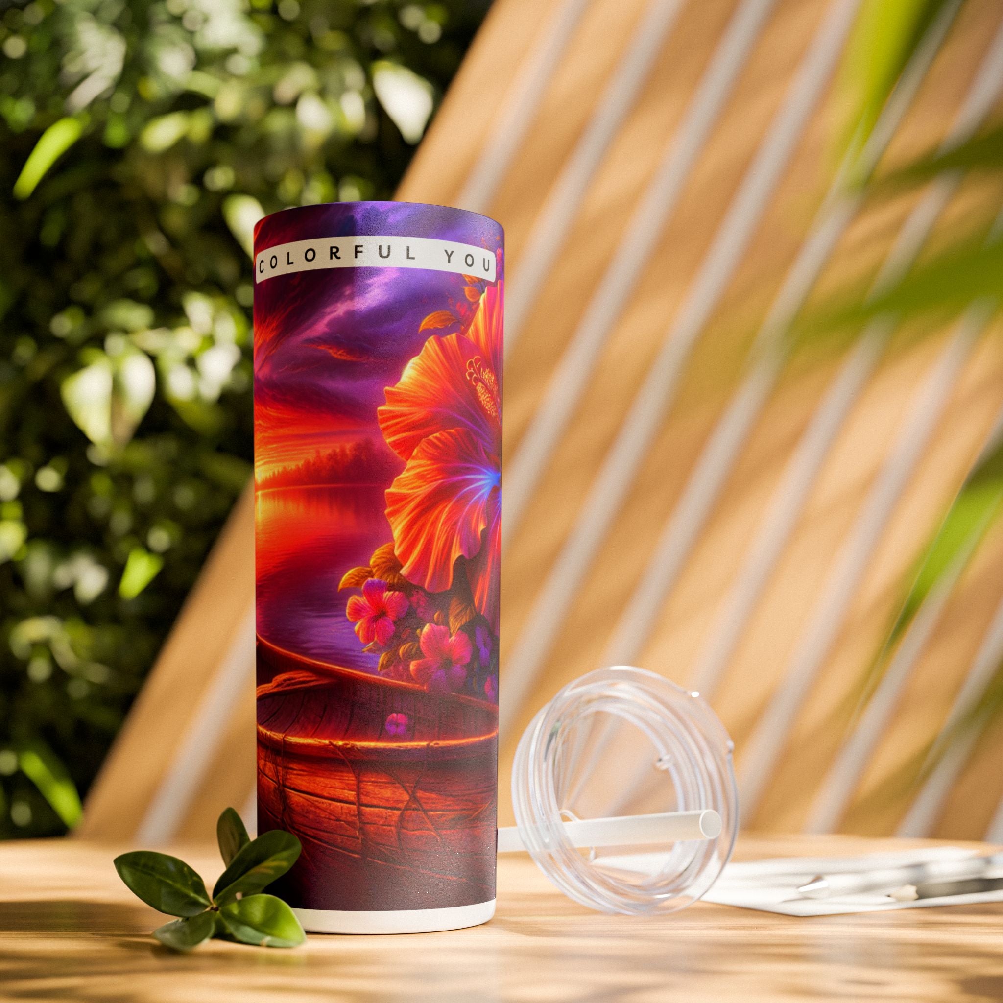 Skinny Tumbler with Straw, 20oz